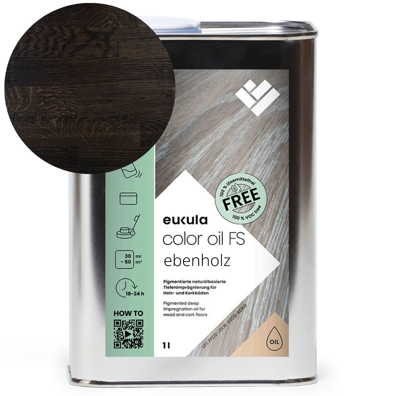 Euku Color Oil FS Ebenholz 1,0 Liter