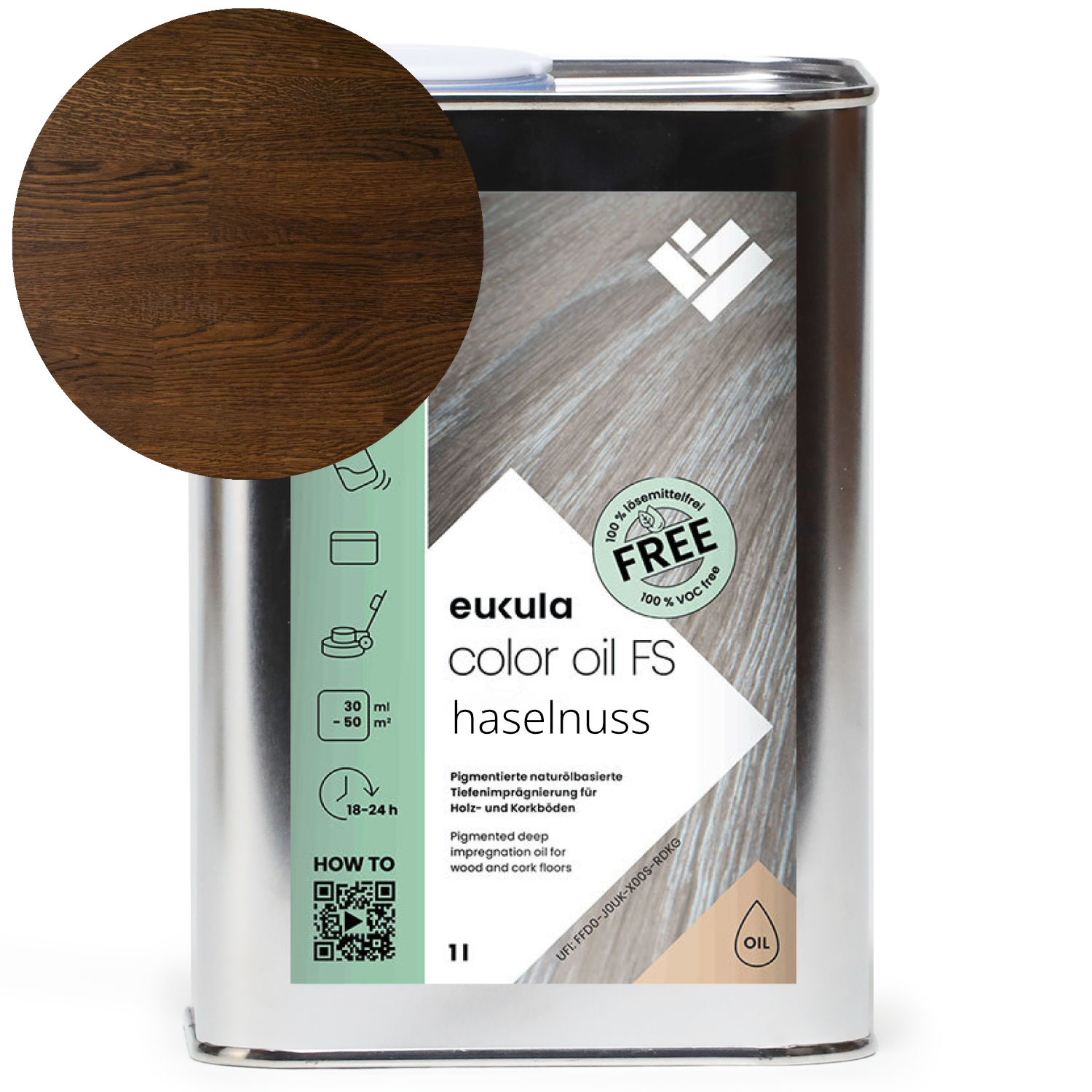 Euku Color Oil FS Hasel 1,0 Liter